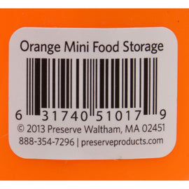 Preserve Food Storage Container - Round - Mini - Orange - 8 Oz - 1 Count