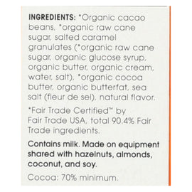 Alter Eco Americas Organic Chocolate Bar - Dark Salted Burnt Caramel - 2.82 Oz Bars - Case Of 12