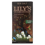 Lily's Sweets Chocolate Bar - Dark Chocolate - 70 Percent Cocoa - Sea Salt - 2.8 Oz Bars - Case Of 12