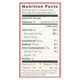 Pamela's Products - Grahams Style Crackers - Cinnamon - Case Of 6 - 7.5 Oz.