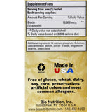 Bio Nutrition Inc Biotin - 10000 Mcg - 60 Tablets