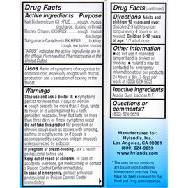 Hylands Homeopathic Bronchial Cough - 100 Tablets