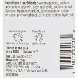 J.r. Watkins Hand Soap - Foaming - Lemon - 9 Oz