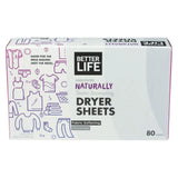 Better Life Dryer Sheets - Unscented - Case Of 6 - 80 Count