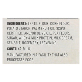 Saffron Road Lentil Crackers - Rosemary Herb - Case Of 6 - 4.5 Oz