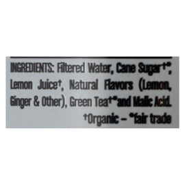 Steaz Lightly Sweetened Green Tea - Lemon Ginger - Case Of 12 - 16 Fl Oz.