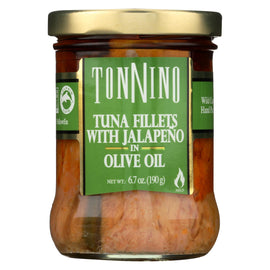 Tonnino Tuna Fillets - Jalapeno, Olive Oil - Case Of 6 - 6.7 Oz.