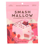 Smashmallow Snackable Marshmallows - Strawberries & Cream - Case Of 12 - 4.5 Oz