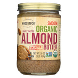 Woodstock Organic Almond Butter - Lightly Toasted - Unsalted - 16 Oz.