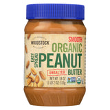 Woodstock Organic Easy Spread Peanut Butter - Smooth - Unsalted -18 Oz.